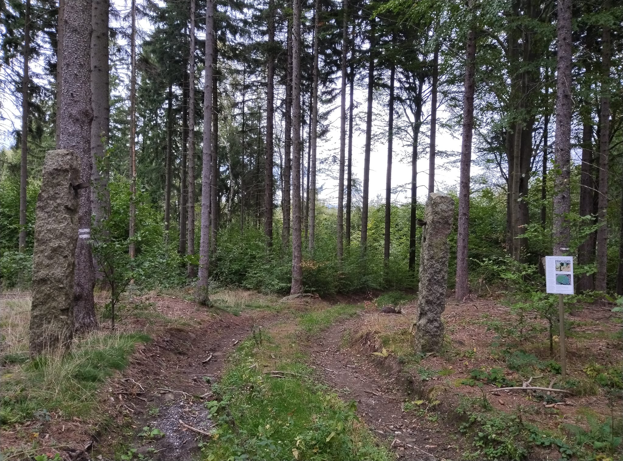 2 veliké pilíře brány pod Pěticestím
